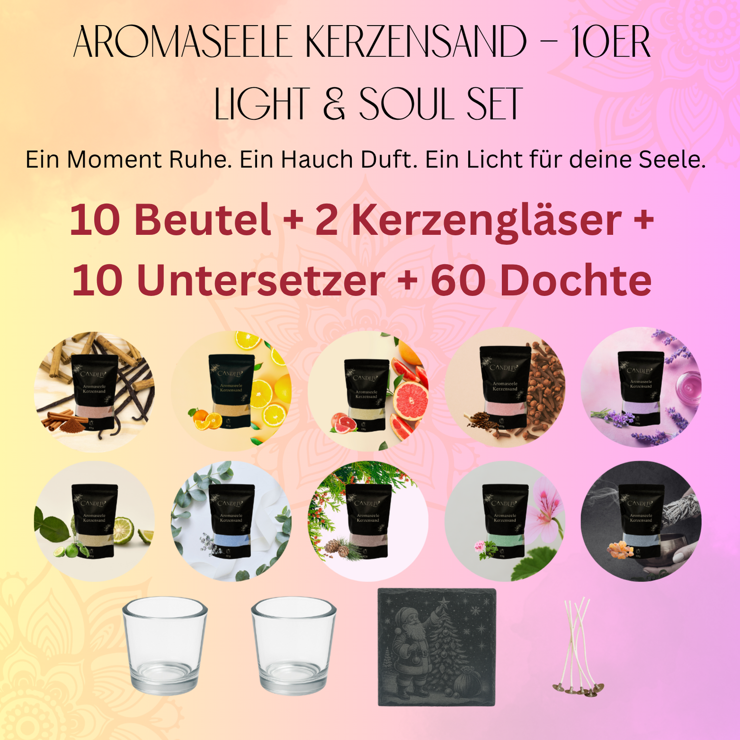 Aromaseele Kerzensand - 10er Light & Soul Set