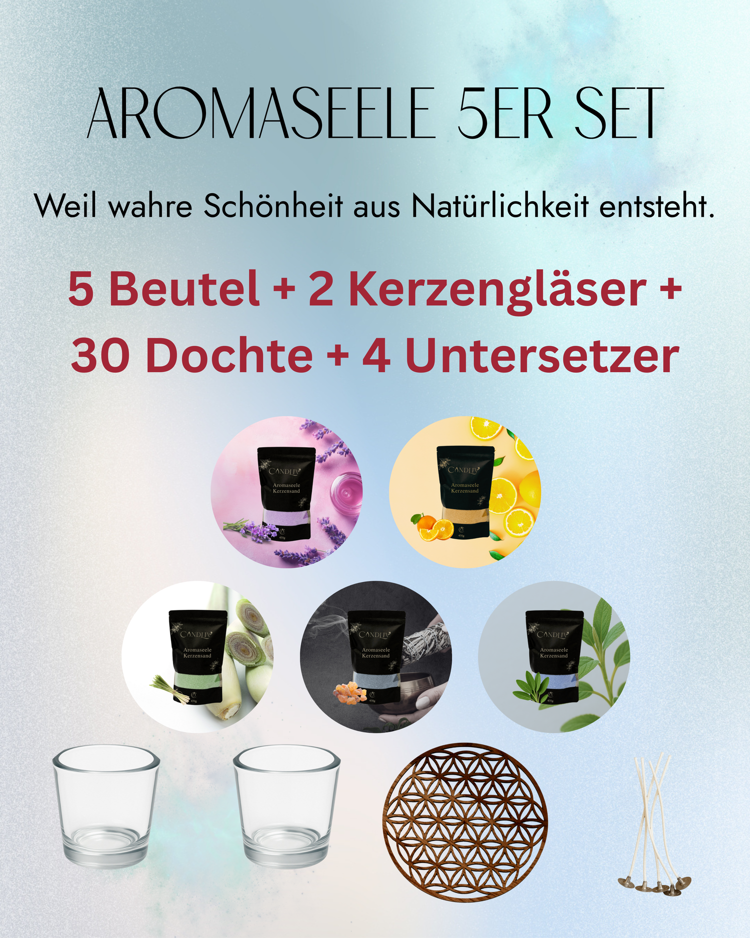 Aromaseele Kerzensand - 5er Set