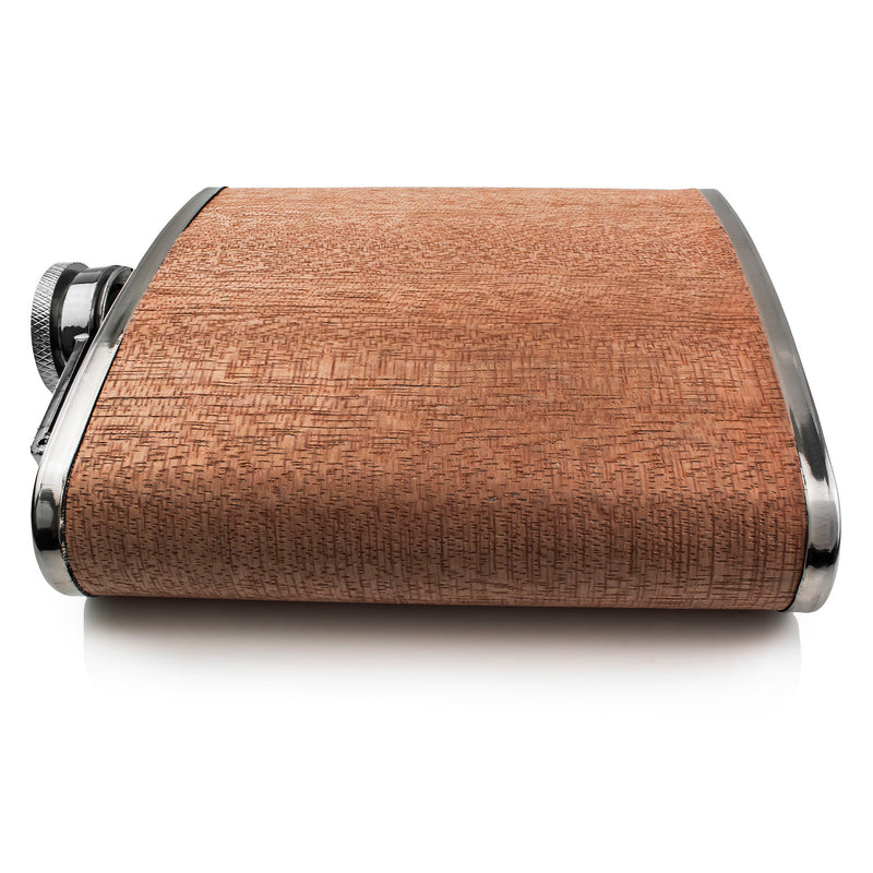 Flachmann 150 ml aus Holz (Dunkel, Grau oder Hell) – Gravierbar & Personalisiert
