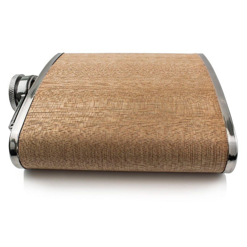 Flachmann 150 ml aus Holz (Dunkel, Grau oder Hell) – Gravierbar & Personalisiert