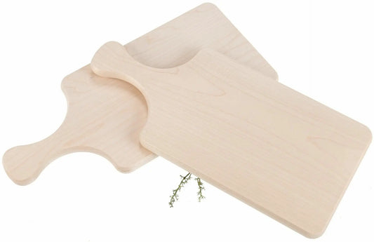 Schneidebrett mit Griff aus Ahornholz – personalisierbar mit Gravur – langlebig & nachhaltig