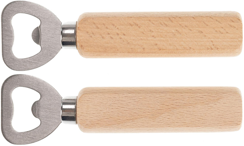 Personalisierter Flaschenöffner aus Holz mit Gravur